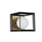 Dainolite 1 Light Halogen Wall Sconce Black and Aged Brass V166-1W-BK-AGB