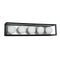 Dainolite 5 Light Halogen Vanity Black and Polished Chrome V166-5W-BK-PC