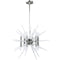 Dainolite 12 Light Incandescent Pendant, Polished Chrome Finish VEL-2412C-PC