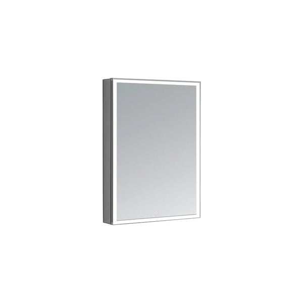Aquadom AQUADOM Edge Royale LED Medicine Mirror Cabinet Recessed or Surface Mounted Defogger Dimmer LED 3X Makeup Mirror Electrical Outlets ER-2032R