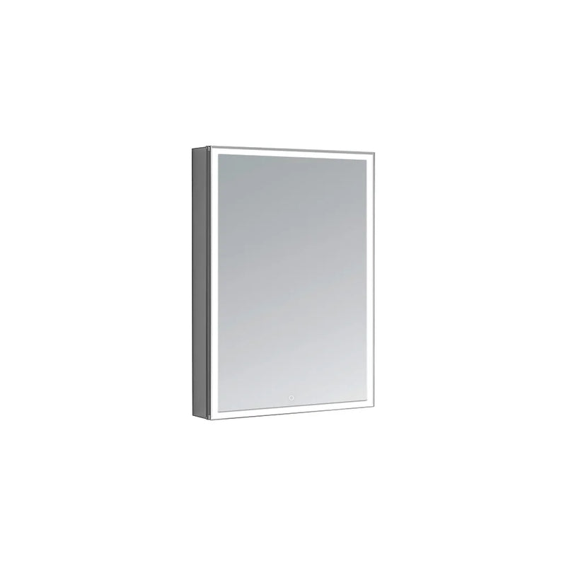 Aquadom AQUADOM Edge Royale LED Medicine Mirror Cabinet Recessed or Surface Mounted Defogger Dimmer LED 3X Makeup Mirror Electrical Outlets ER-2032R