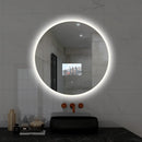 Aquadom Image Round Smart LED Lighted Bathroom Mirrors with Built-in TVs Android Support Google Play Bluetooth Connected IR-24