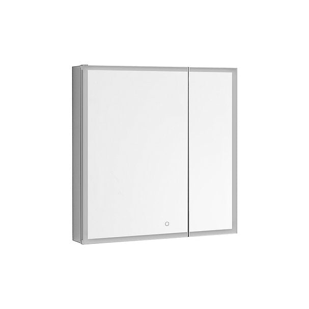 Aquadom Edge Royale LED Medicine Mirror Cabinet Recessed or Surface Mounted Defogger Dimmer LED 3X Makeup Mirror Electrical Outlets ER-3032