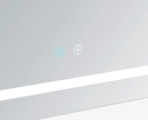Aquadom Daytona LED Bathroom Vanity Fog Free Touch Button Dimmable Wall Mounted Make Up and Shaving Bedroom Mirror IP54 Moisture Resistant D-4030