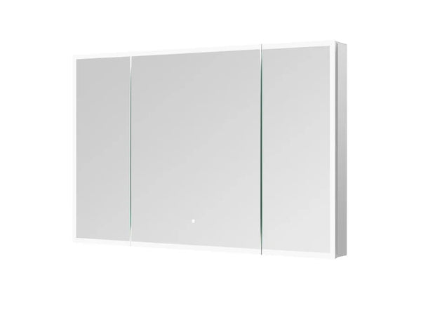 Aquadom AQUADOM Edge Royale LED Medicine Mirror Cabinet Recessed or Surface Mounted Defogger Dimmer LED 3X Makeup Mirror Electrical Outlets ER3-3632