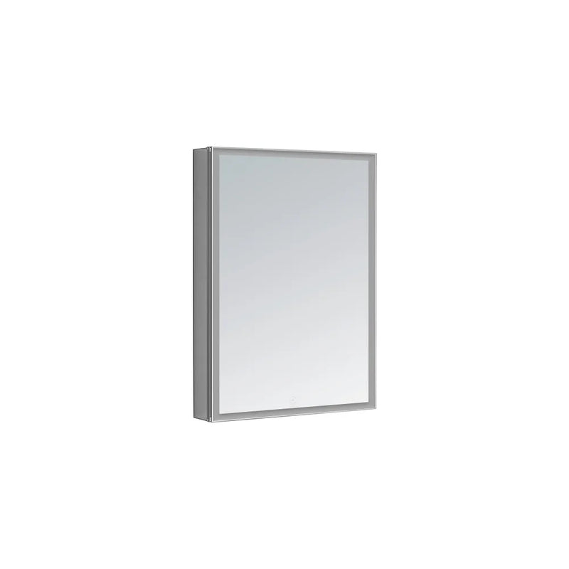 Aquadom Edge Royale LED Medicine Mirror Cabinet Recessed or Surface Mounted Defogger Dimmer LED 3X Makeup Mirror Electrical Outlets ER-2432L