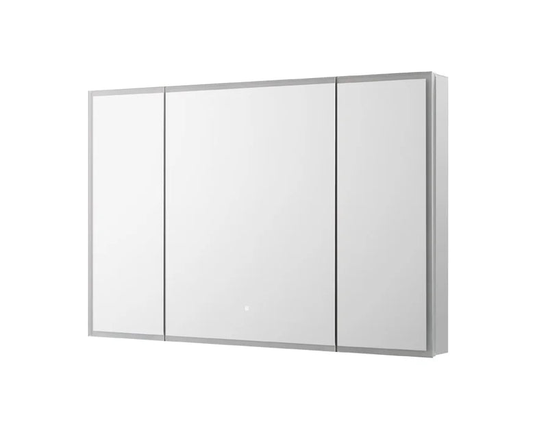 Aquadom Edge Royale LED Medicine Mirror Cabinet Recessed or Surface Mounted Defogger Dimmer LED 3X Makeup Mirror Electrical Outlets ER3-3632