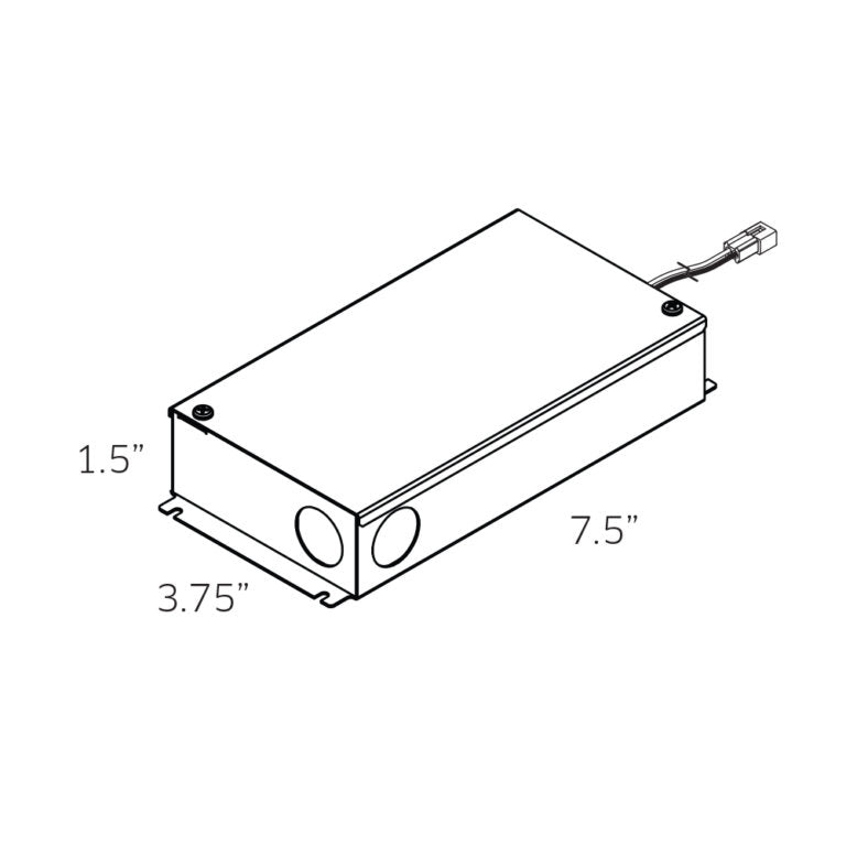 Dals Lighting 48W 12V DC Dimmable LED Hardwire Driver BT48DIM