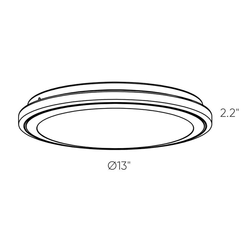 Dals Lighting 13" Round CCT LED Glass Flush Mount CFG13-CC