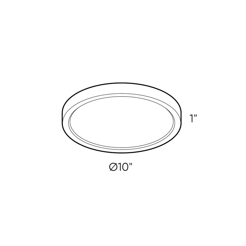 Dals Lighting 10" Round Indoor or Outdoor LED Flush Mount CFLEDR10-CC-SN