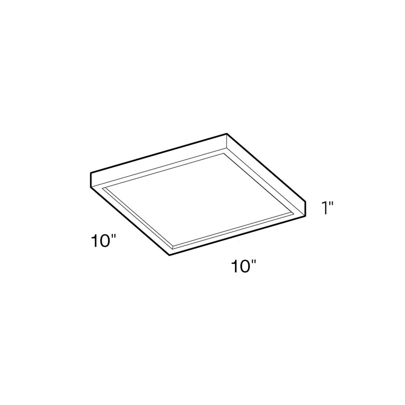 Dals Lighting 10" Square Indoor or Outdoor LED Flush Mount CFLEDSQ10-CC-WH