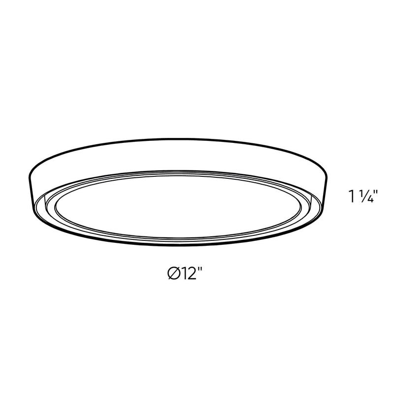 Dals Lighting Bloom 12" Dual-Light Dimmable LED Flush Mount CFR12-3K-WH