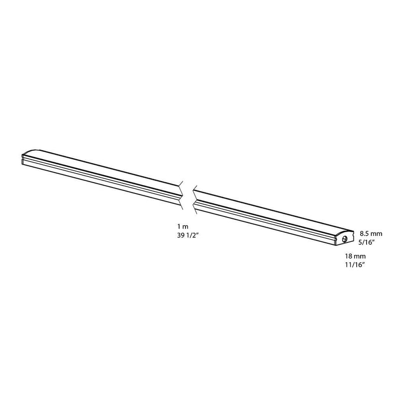 Dals Lighting Aluminium Extrusion For Cob Tape COBTP-ALXT-WH