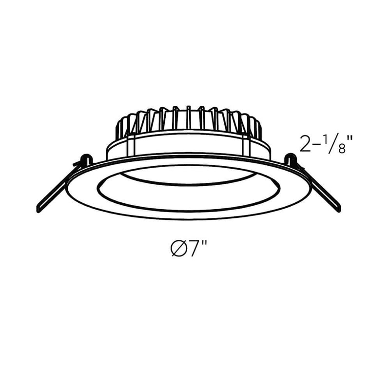 Dals Lighting 6" Deep Regressed Panel 5CCT DDP6-CC-WH