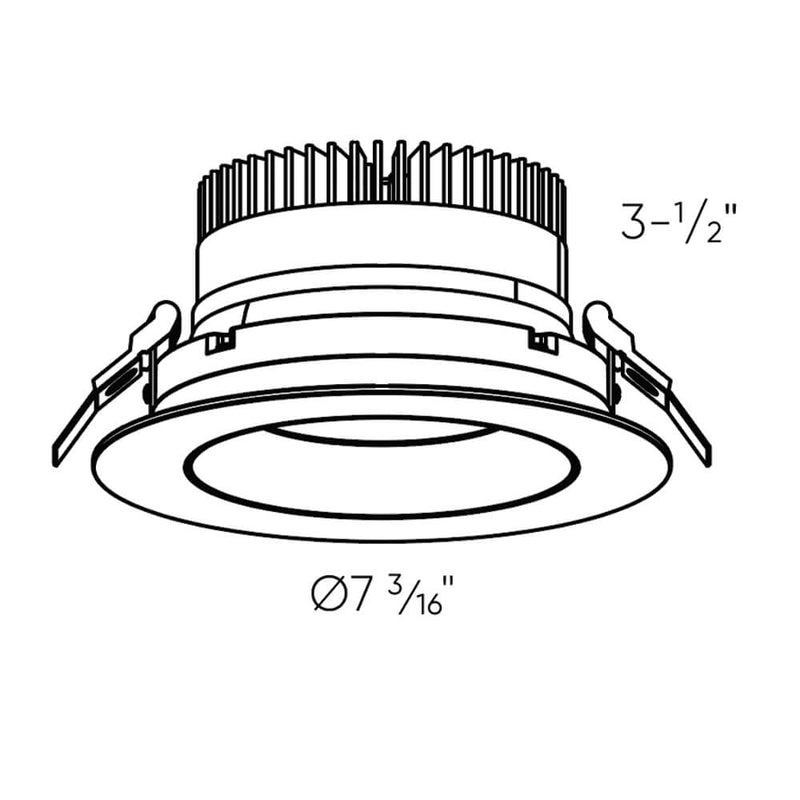 Dals Lighting 6" Regressed Gimbal Downlight GBR06-CC-WH