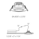 Dals Lighting 4" Round Recessed LED Gimbal Light In 5CCT GMB4-CC-BK