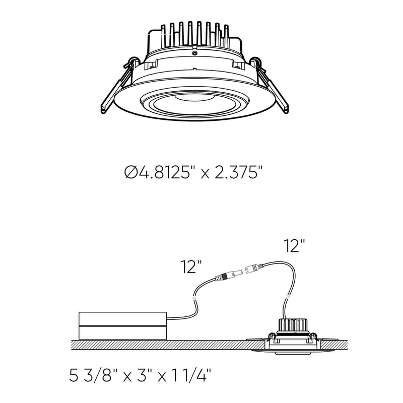 Dals Lighting 4" Round Recessed LED Gimbal Light In 5CCT GMB4-CC-WH