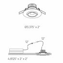 Dals Lighting 3" Round Recessed LED Gimbal Light In 5CCT LEDDOWNG3-CC-BK