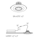 Dals Lighting 4" Round Recessed LED Gimbal Light In 5CCT LEDDOWNG4-CC-SN