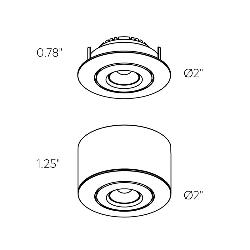 Dals Lighting 12V LED Mini Gimbal Puck Light LEDRDM1-SBA