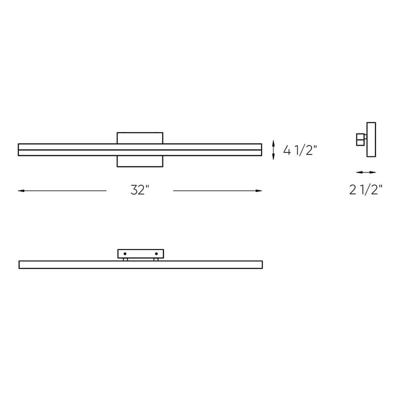 Dals Lighting 32" CCT LED Linear Vanity Light LEDVAN003-CC-32CH