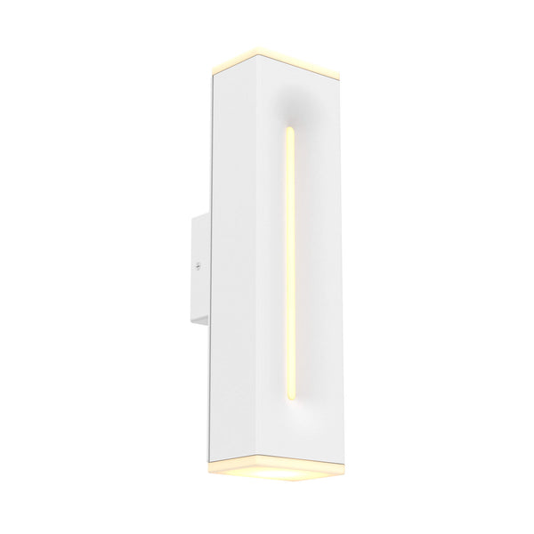 Dals Lighting 16" Rectangular CCT Dual Light Wall Sconce LWJ16-CC-WH