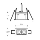 Dals Lighting 2 Light Microspot LED Recessed Down Light MSL2-3K-AWH