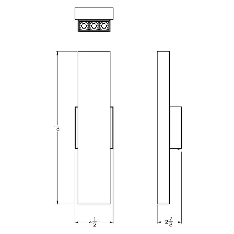 Dals Lighting 6 Light Microspot LED Linear Wall Sconce MSLWALL-3K-BK