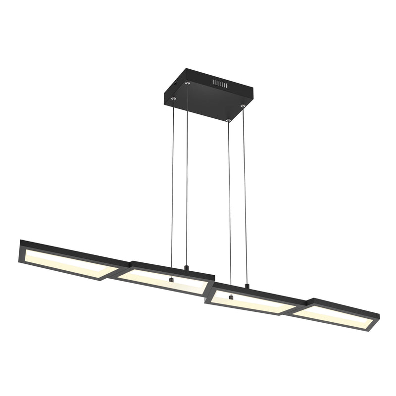 Dals Lighting 44" Geometric Linear LED Pendant Light PDL44-3K-BK