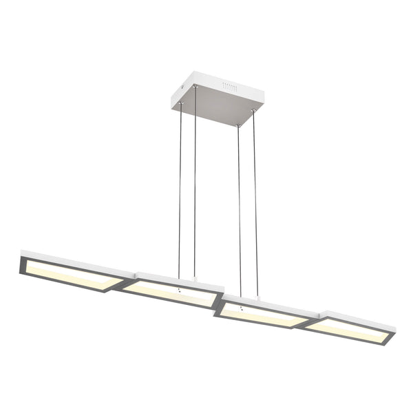 Dals Lighting 44" Geometric Linear LED Pendant Light PDL44-3K-WH