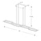 Dals Lighting 44" Geometric Linear LED Pendant Light PDL44-3K-BK