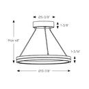 Dals Lighting 14" Pendant Double Ring PDR14-CC-BG