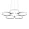 Dals Lighting 25" 5 Ring LED Pendant Light PDR5-3K-WH