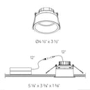 Dals Lighting 4" CCT Round Indoor or Outdoor Regressed Gimbal Down Light RGM4-CC-BK