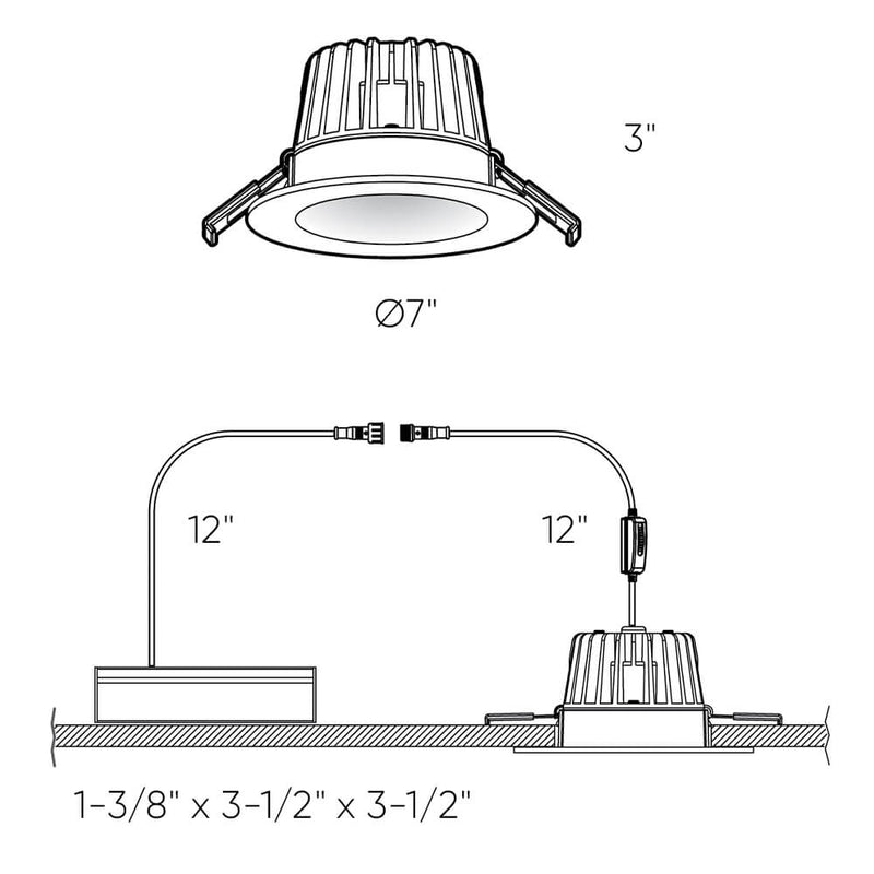 Dals Lighting 6" Round Indoor or Outdoor Regressed Gimbal Down Light RGR6-CC-SN