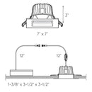 Dals Lighting 6" Square Indoor or Outdoor Regressed Gimbal Down Light RGR6SQ-CC-BK