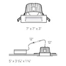 Dals Lighting 6" Square Indoor or Outdoor Regressed Gimbal Down Light RGR6SQ-3K-SN