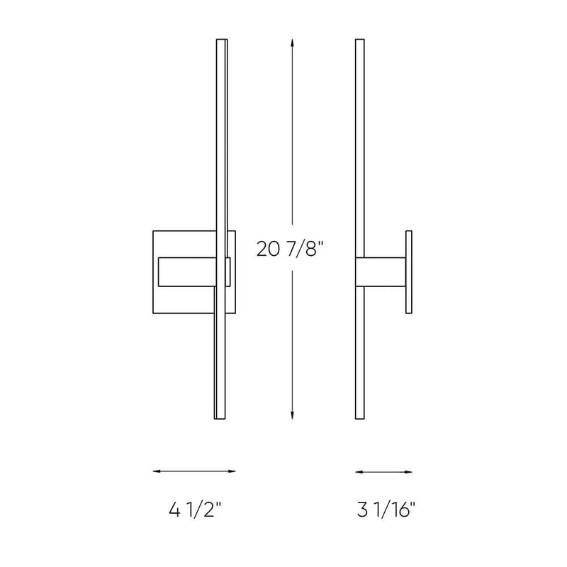 Dals Lighting 21" Linear LED Wall Sconce STK21-3K-WH