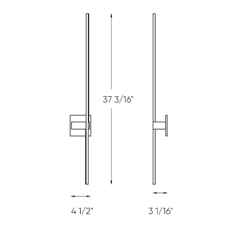 Dals Lighting 37" Linear LED Wall Sconce STK37-3K-WH