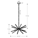 Dals Lighting 29" Star LED Pendant Light STRPD-3K-BK